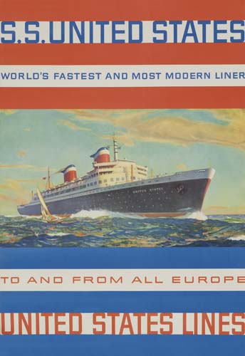 S.S. United States, United States Lines, black ship