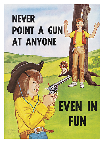 Never Point a Gun at Anyone, Even in Fun, children playing