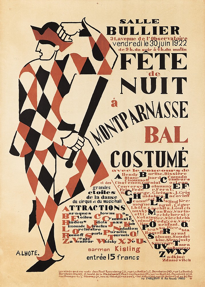 Salle Bullier Fete de Nuit, black and red pattern