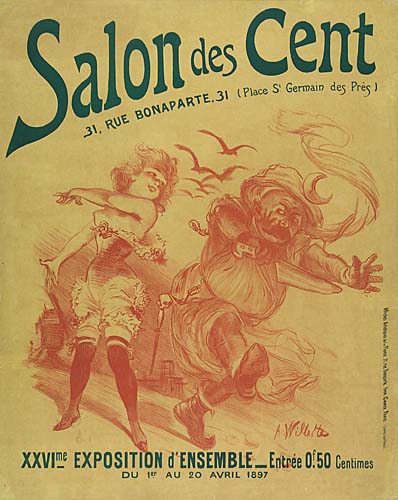 Salon des Cent 31 Rue Bonaparte, topless woman