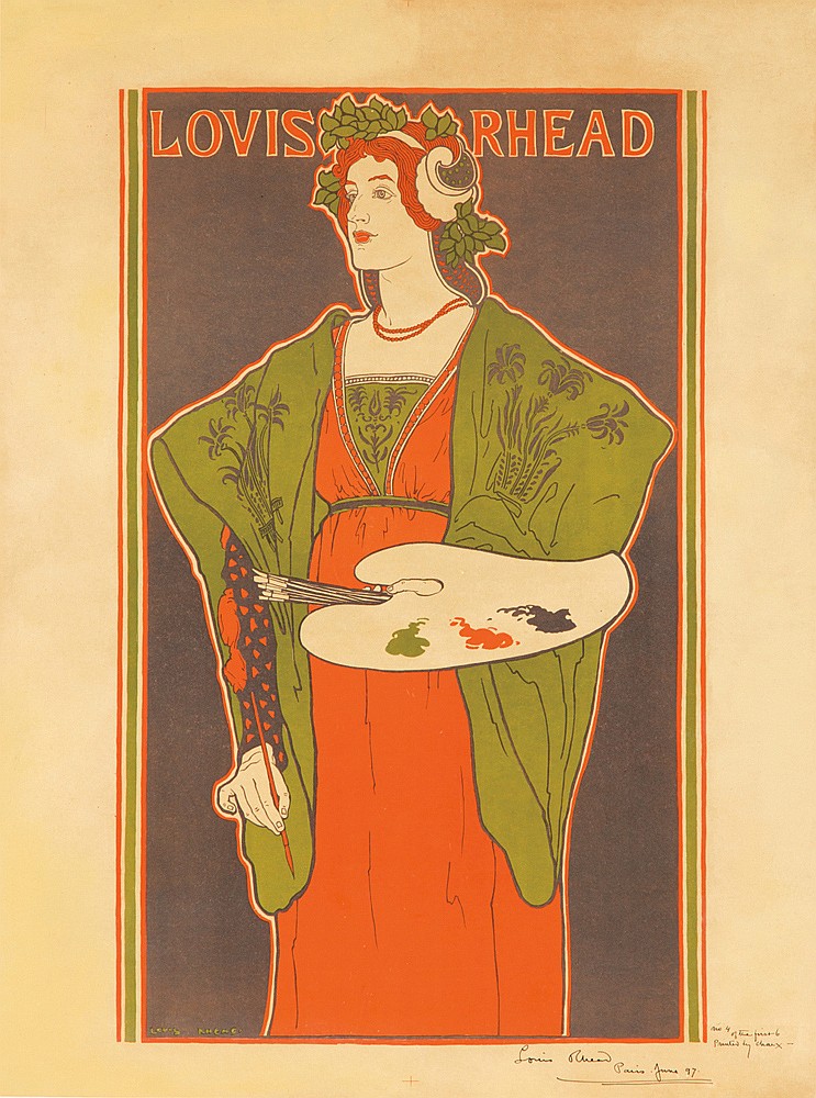 Louis Rhead, woman in orange
