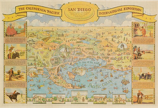 San Diego The California Pacific International Exposition, map