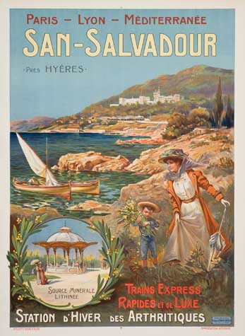 San Salvadour, Paris, Lyon, Mediterranee, woman and child on the rocky coast