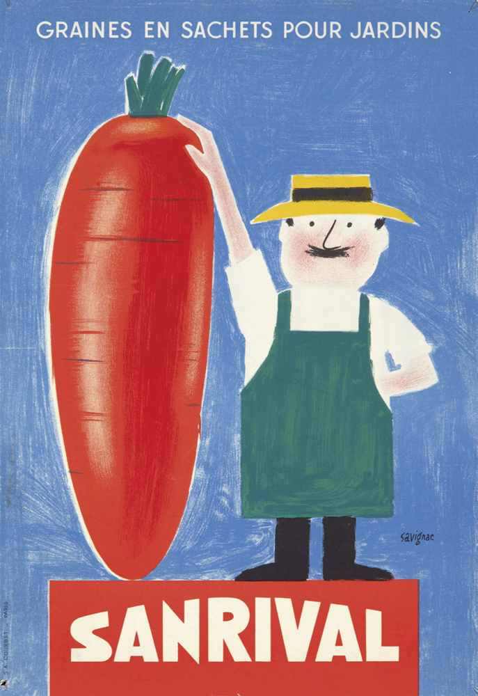 Sanrival, blue poster, large carrot