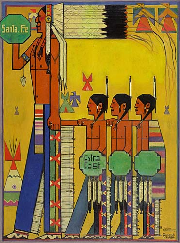 Santa Fe Extra Fast, Indian drawings