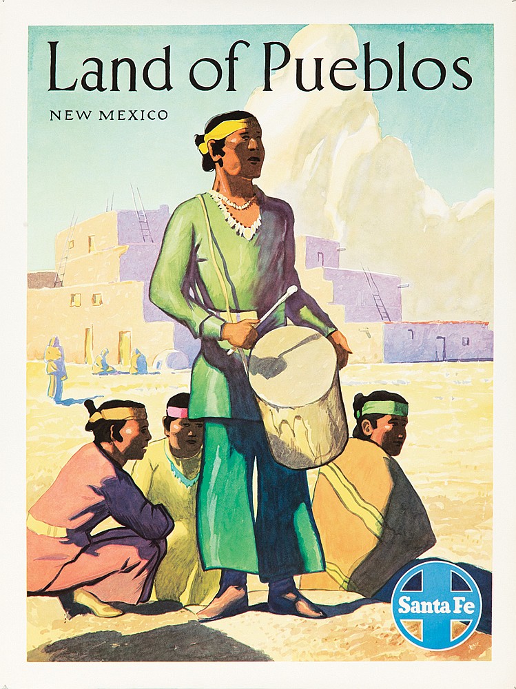 Land of Pueblos New Mexico women with drums