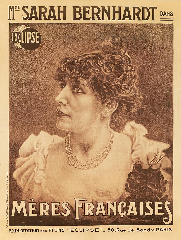 Mme Sarah Bernhardt Meres Francaises, woman in white