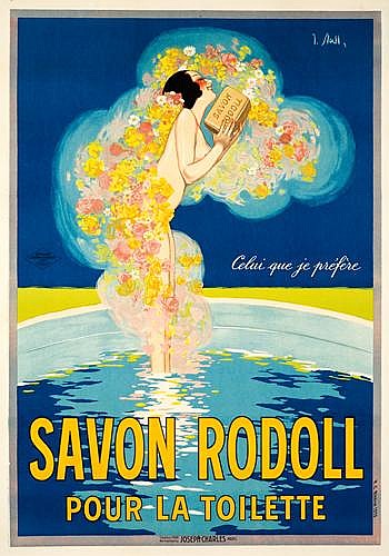 Savon Rodoll Pour la Toilette, woman with flowers