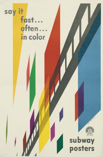 Say it Fast, Often, in Color, Subway Posters, color blocks