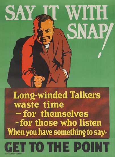 Say it With Snap, Long Winded Talkers, green poster