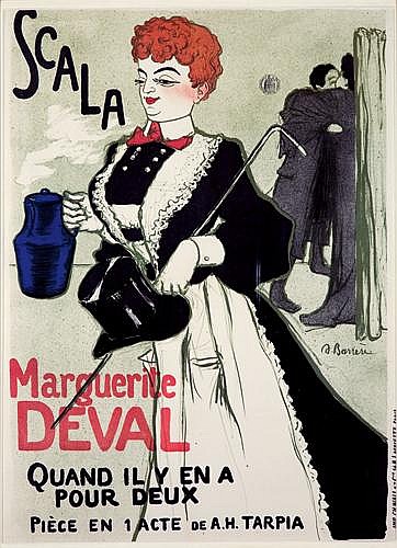 Marguerite Deval, woman in black
