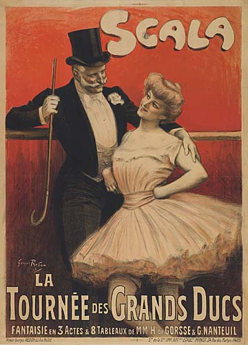 Scala La Tournee des Grands Ducs, red poster