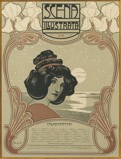 Scena Illustrata, woman with black hair