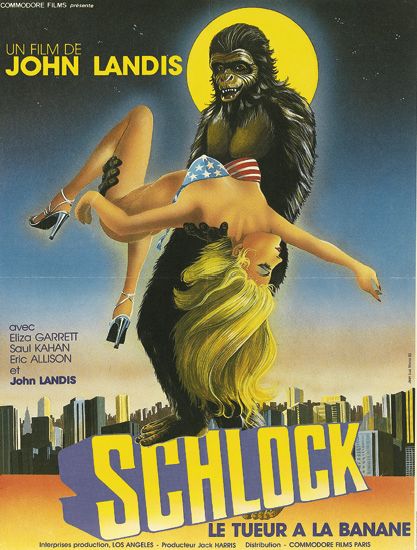 Un Film de John Landis, gorilla holds woman