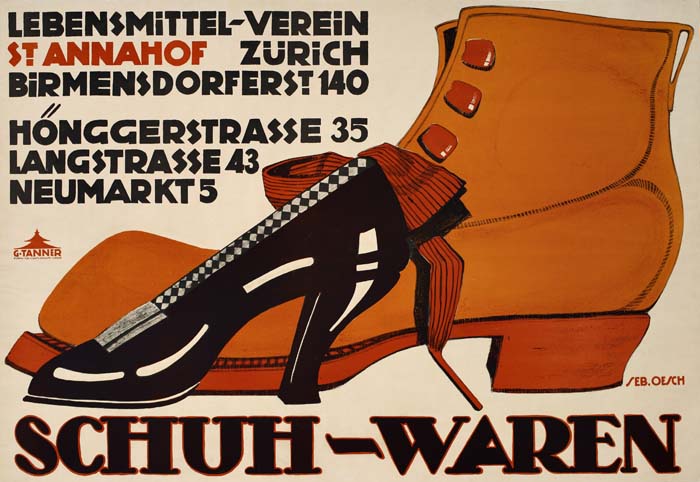 Schuh Waren, brown boot, black heel