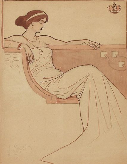 Seated woman in white