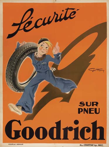 Securite sur pneu Goodrich, red poster