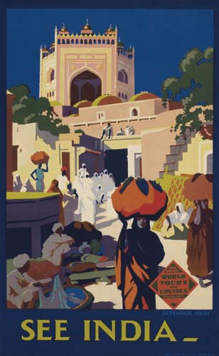 See India, blue poster