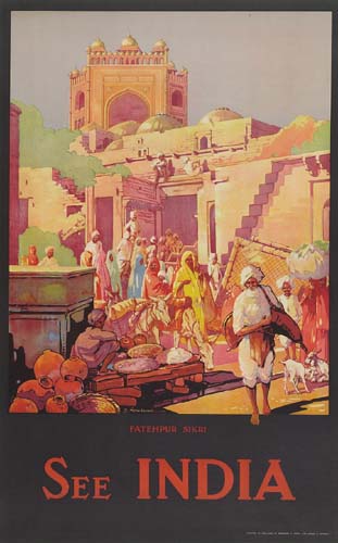 Fatehpur Sikri See India, stone buildings