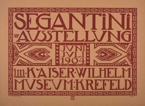 Segantini Ausstellung, Kaiser Wilhelm, brown poster