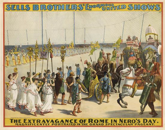 Sells Brothers’ Enormous United Shows, The Extravagance of Rome in Nero’s Day, parade