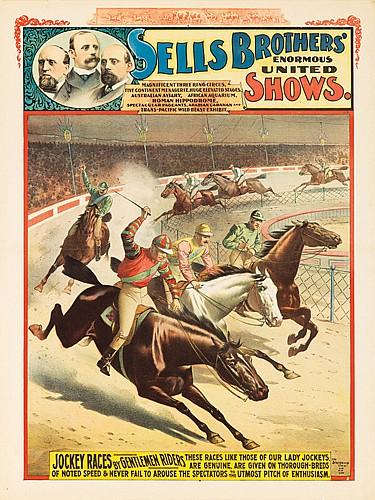 Sells Brothers’ Enormous United Shows, Jockey Races