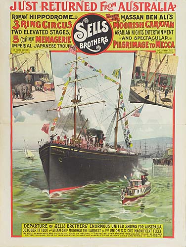 Sells Brothers, Just Returned From Australia, black ship