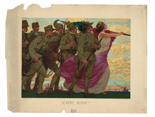 Soldiers, woman In white, Sempre Avanti