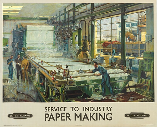 Service to Industry Paper Making, British Railways, workers