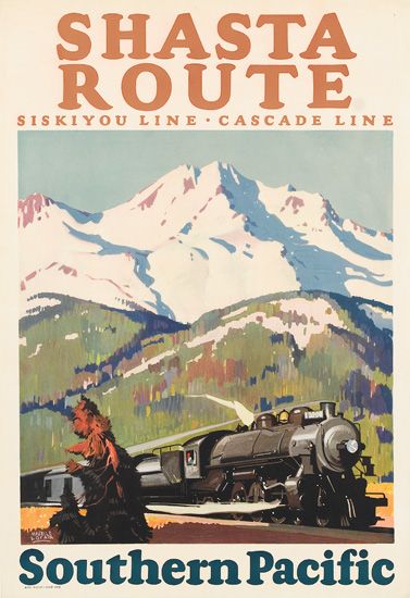 Shasta Route Siskiyou Line, Southern Pacific, black train