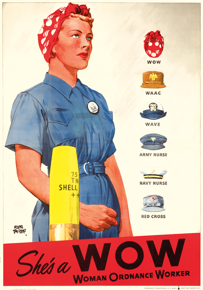 She’s a WOW, Woman Ordinance Worker, woman in uniform