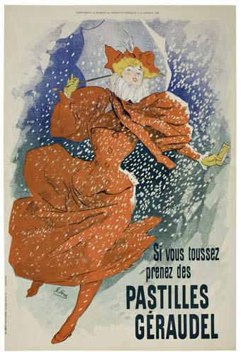 Si Vous Toussez Prenez des Pastilles Geraudel, woman in red