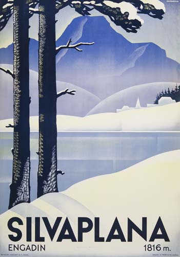 Silvaplana Engadin, blue mountain