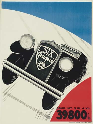 Six Peugeot 12, black car