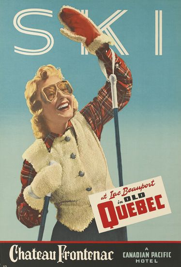 Ski in Old Quebec, skier