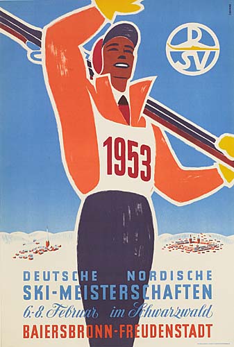 Deutsche Nordische Ski Meisterschaften, skier in orange