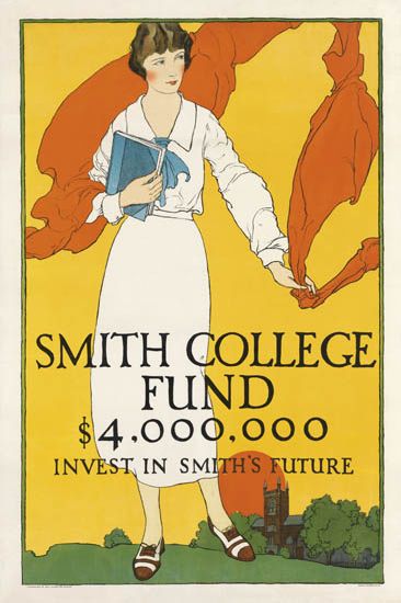 Smith College Fund, four million, yellow poster