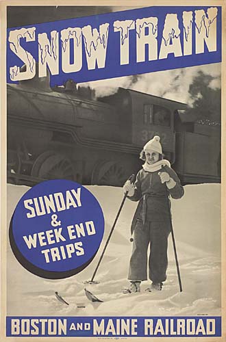 Snow Train, Sunday and Week End Trips, skier
