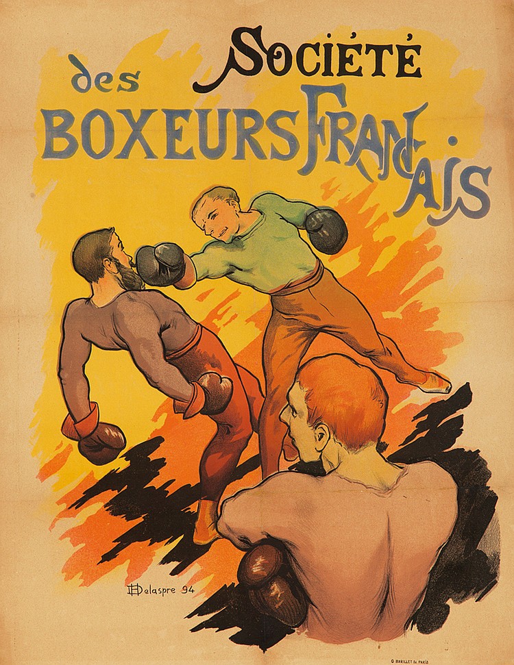 Societe des Boxeurs Francais, yellow poster, boxing