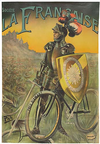 Societe La Francaise, knight on a bicycle