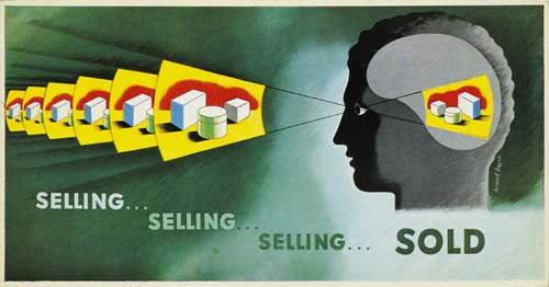 Selling, Selling, Selling, Sold, man’s line of sight