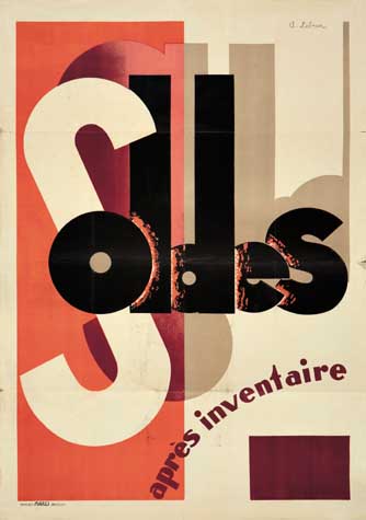 Soldes, pink and white poster