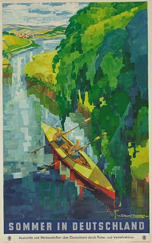 Sommer in Deutschland, canoe through the forest