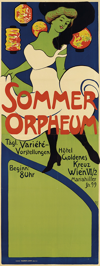Sommer Orpheum, long green poster