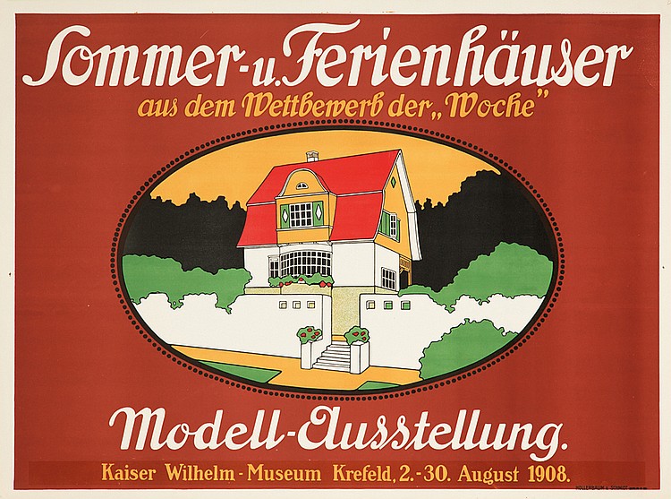 Sommer u Ferienhauser, brown poster, house