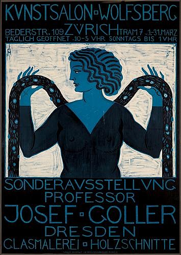 Kunstsalon Wolfsberg, Sonderausstellung Professor Josef Goller, blue woman