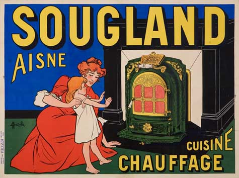 Sougland Aisne Chauffage, furnace, woman in red