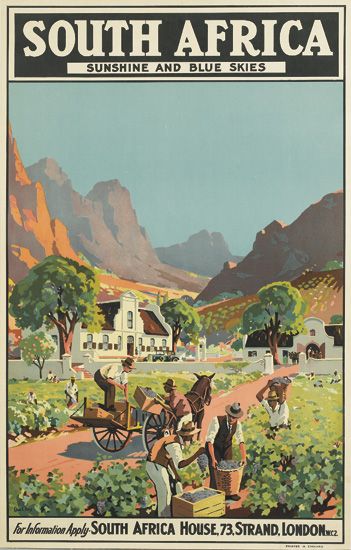 South Africa Sunshine and Blue Skies, workers in the field