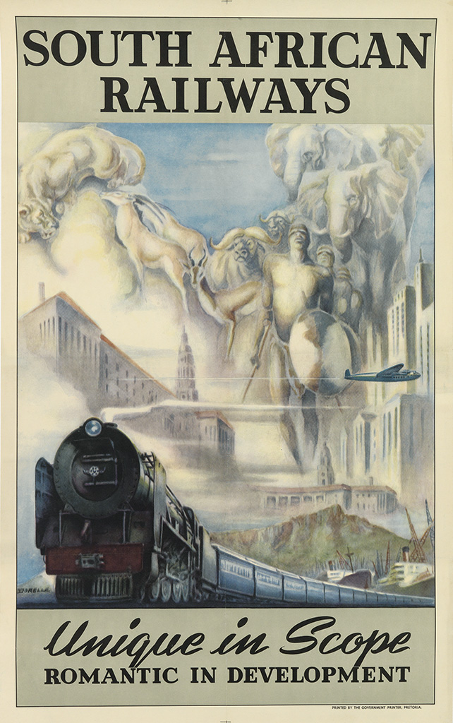 South African Railways, Unique in Scope, statues, black train