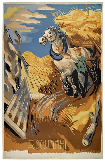 South, white horse and farmer